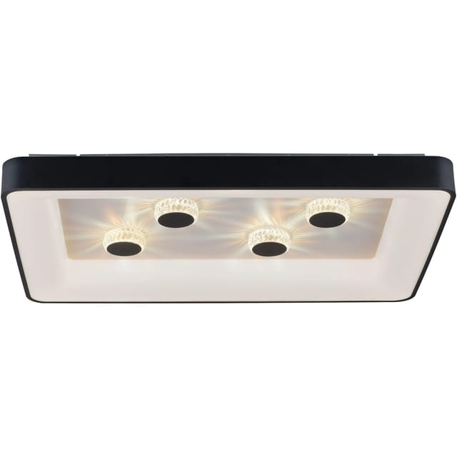 Just Light. LED-Deckenleuchte Vertigo Schwarz 90,5 x 60,5 cm