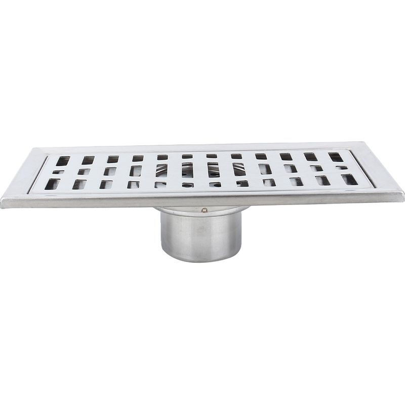 Bodenablauf – Rechteckig, 3-lagig, Edelstahl – Für Badezimmer – 20 X 10 X 4,5 Cm