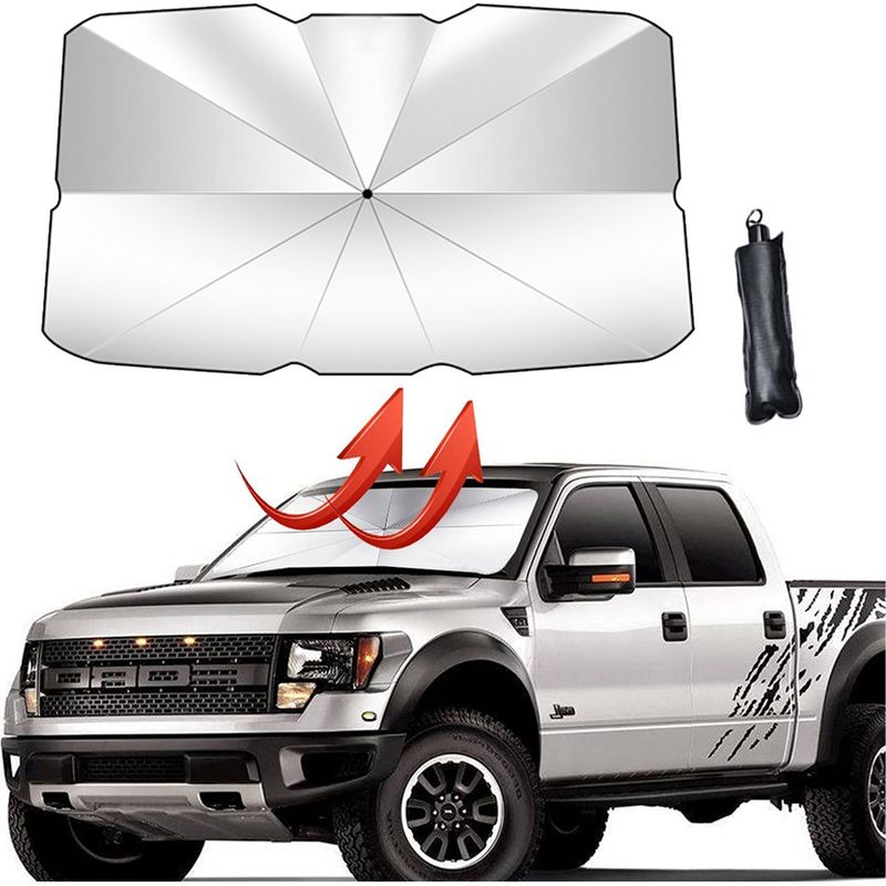 Faltbarer Sonnenschutz Für Die Windschutzscheibe – Uv-schutz – Für Autos – Mittlere Größe 142 X 79 Cm – 1 Stück