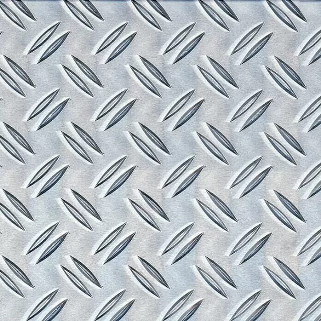 Strukturblech Riffel-Prägung Alu Natur 600 mm x 1000 mm x 2,5 mm