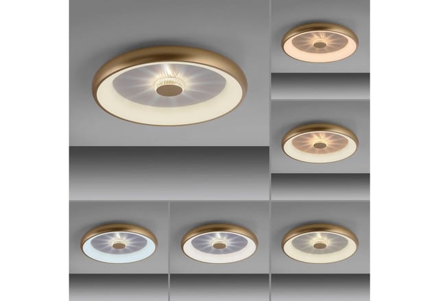 Just Light. LED-Deckenleuchte Vertigo Messing Matt Ø 61,5 cm