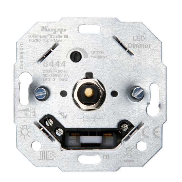 Kopp LED Dimmer-Sockel mit Druck-Wechselschalter 3-100 W RL