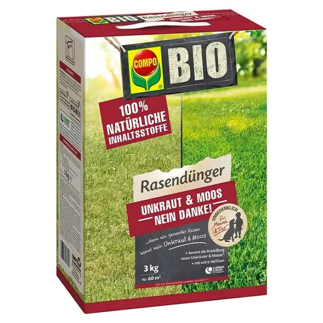 Compo Bio Rasendünger Unkraut & Moos Nein Danke! 3 kg