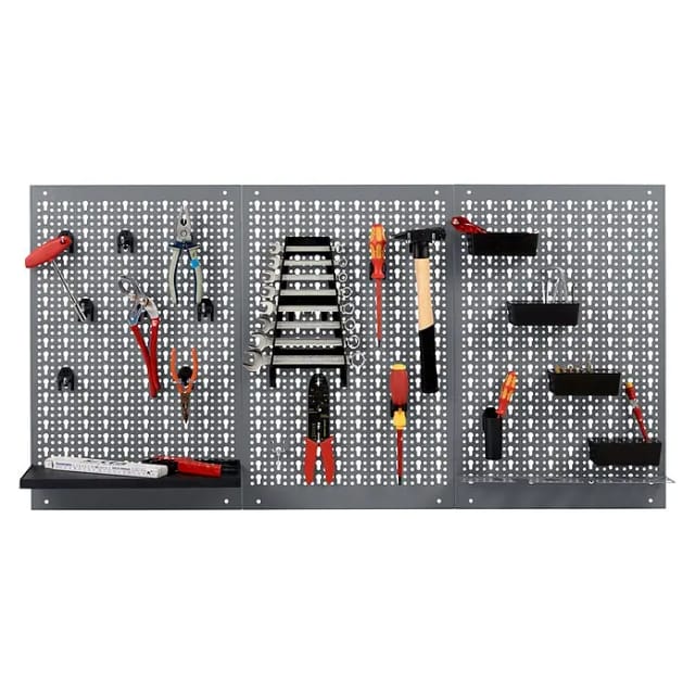 Küpper Lochwand 60 x 120 x 1,5 cm Hellgrau 3-Teilig