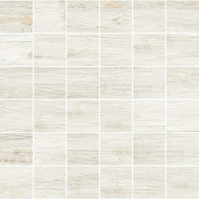 Mosaikfliese Oak Shabby White 30 cm x 30 cm