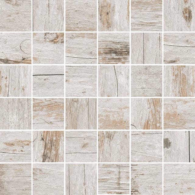 Mosaikfliese Oak Shabby Grey 30 cm x 30 cm