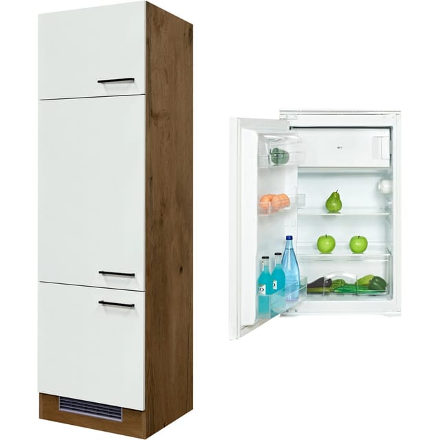 Flex-Well Exclusiv Kühlschrank-Einbauschrank Vintea mit Kühlschrank EEK: E
