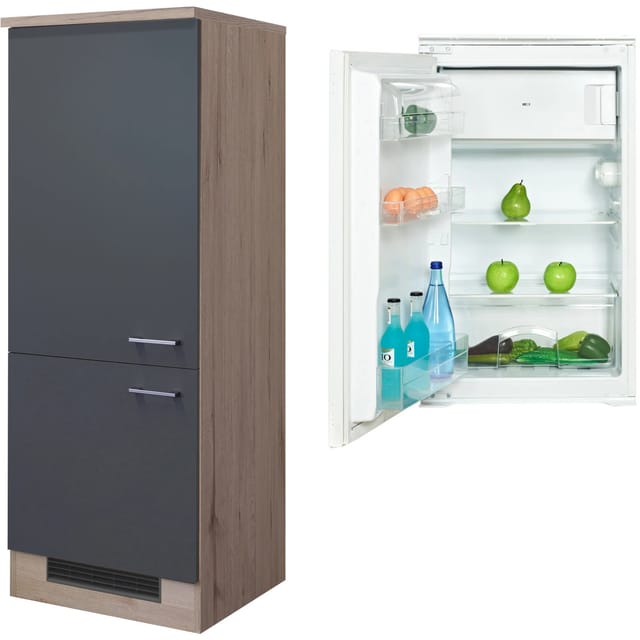 Flex-Well Exclusiv Kühlschrank-Einbauschrank Morena mit Kühlschrank EEK: E