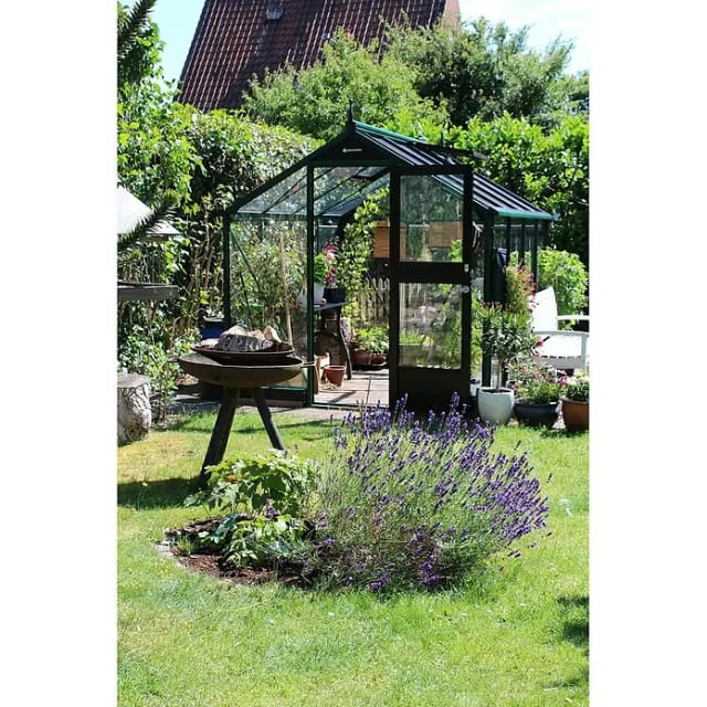 Juliana Gewächshaus Compact 5 Anthrazit-Schwarz 5 m² inkl. Fundamentrahmen