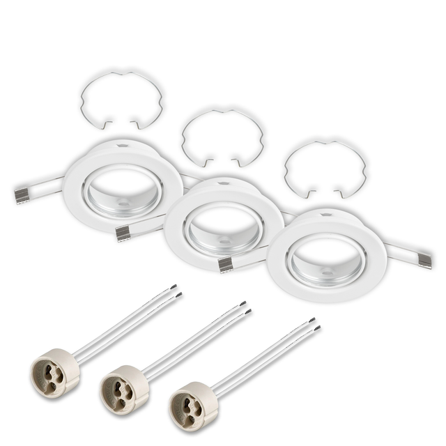 Briloner Einbaustrahler 3er-Set GU10 Weiß Ø 8,6 cm schwenkbar