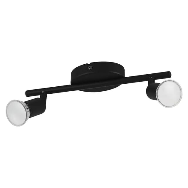 Eglo Spot Buzz-LED 2-flammig 28,5 cm x 6,5 cm Schwarz