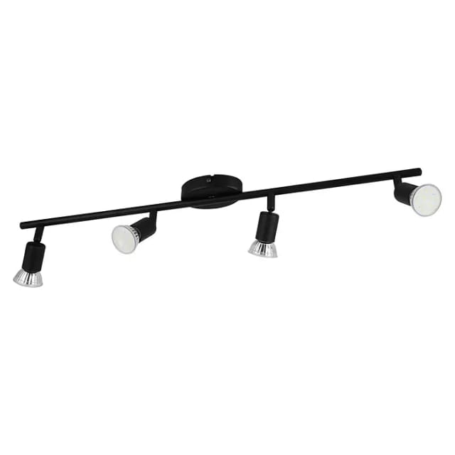 Eglo Spot Buzz-LED 4-flammig 68,5 cm x 6,5 cm Schwarz