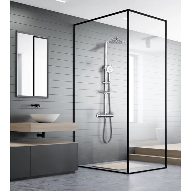 Design Duschsystem Silver Lotus Chrom