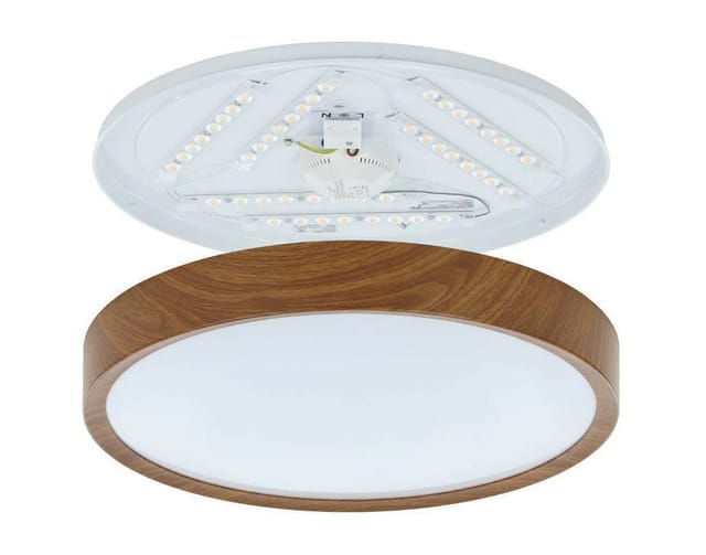 Eglo LED-Deckenleuchte Musurita Ø 44 cm Weiß-Holzoptik