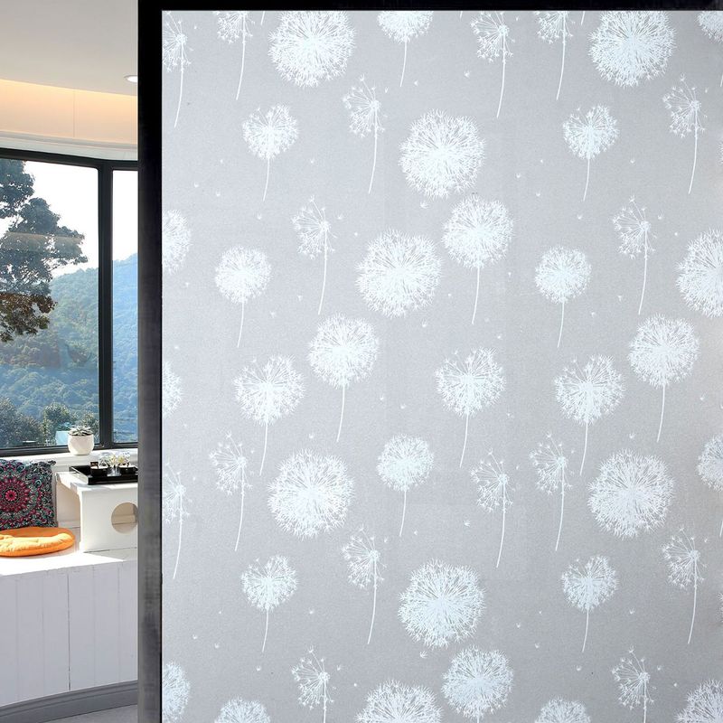 Fensterfolie – Lichtdurchlässige, Mattierte Folie Mit Löwenzahnmuster – 45 X 200 Cm – 1 Stück