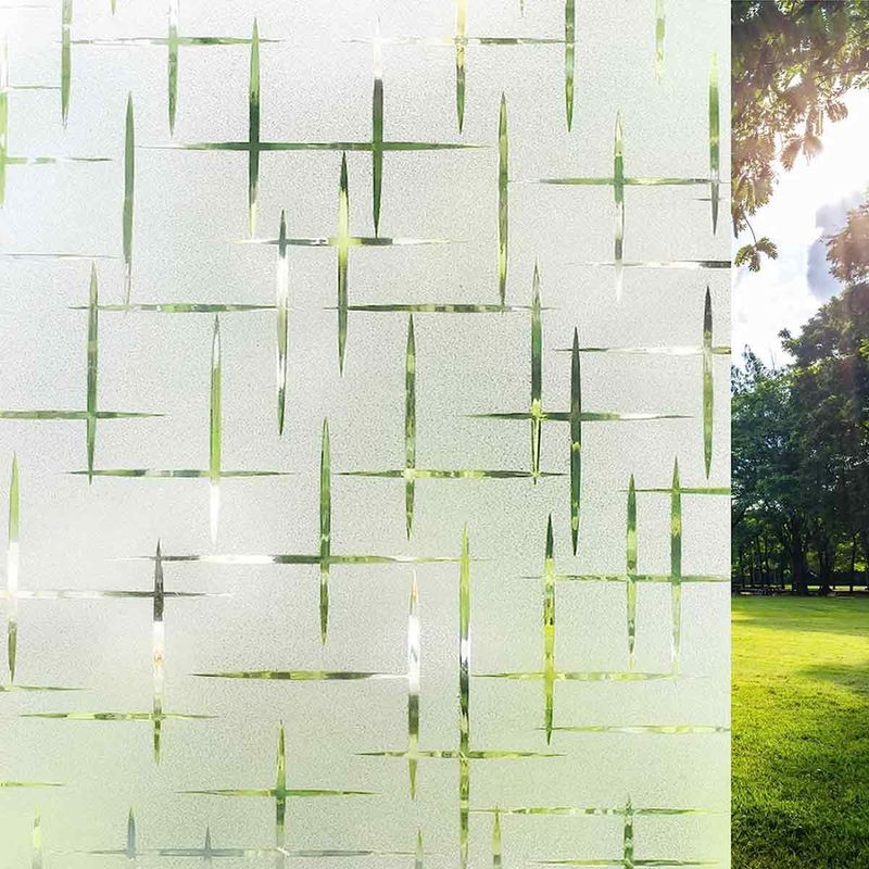 Sichtschutzfolie Für Glasfenster – Selbstklebende Milchglasfolie – Kreuzmuster – 30 X 200 Cm