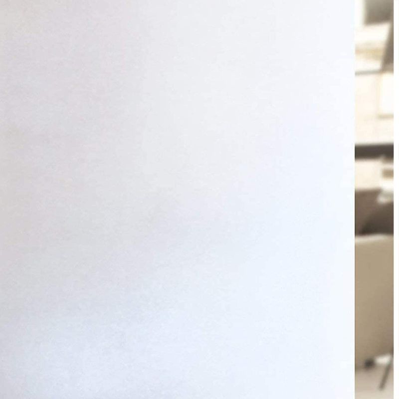 Statische Fensterfolie – Weißes Pvc – Elektrostatisch Haftend – Vollständig Blickdicht – Für Wohnzimmer, Schlafzimmer, Büro, Außenbereich – 120 X 100 Cm