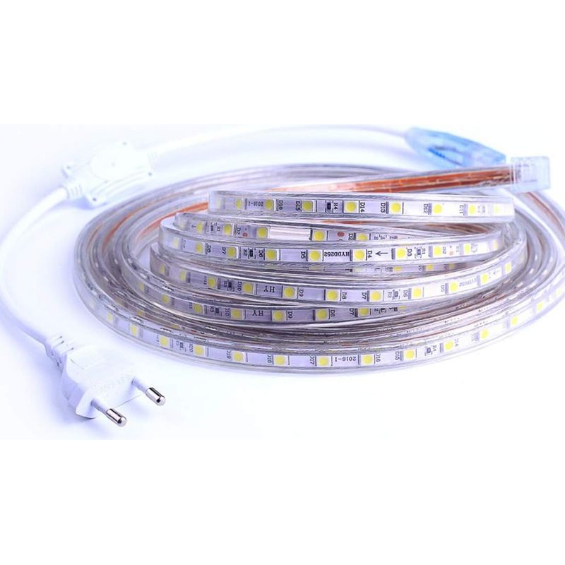 Led-streifen – 220 V – Ip65 Wasserdicht – 60 Leds/m – Kaltweiß – 2 M