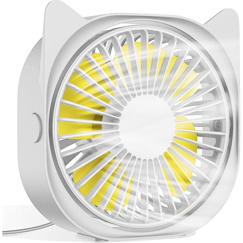 Usb-tischventilator – 3 Geschwindigkeitsstufen – 360°-drehung – Leise – Für Homeoffice, Fernbedienung, Auto – 1 Stück