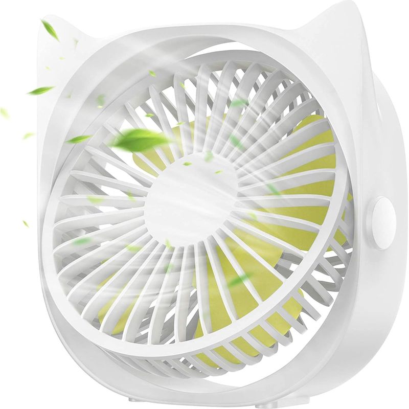 Usb-ventilator – Mini-tischventilator – 360°-drehung – 3 Geschwindigkeitsstufen – Für Laptop, Pc, Homeoffice, Schreibtisch – 1 Stück