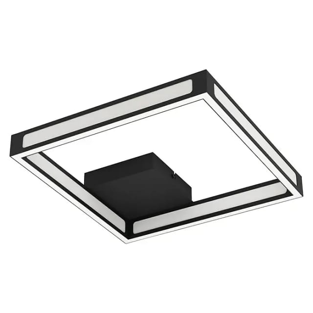 Eglo LED-Deckenleuchte Altaflor 31,5 cm x 31,5 cm Schwarz-Weiß