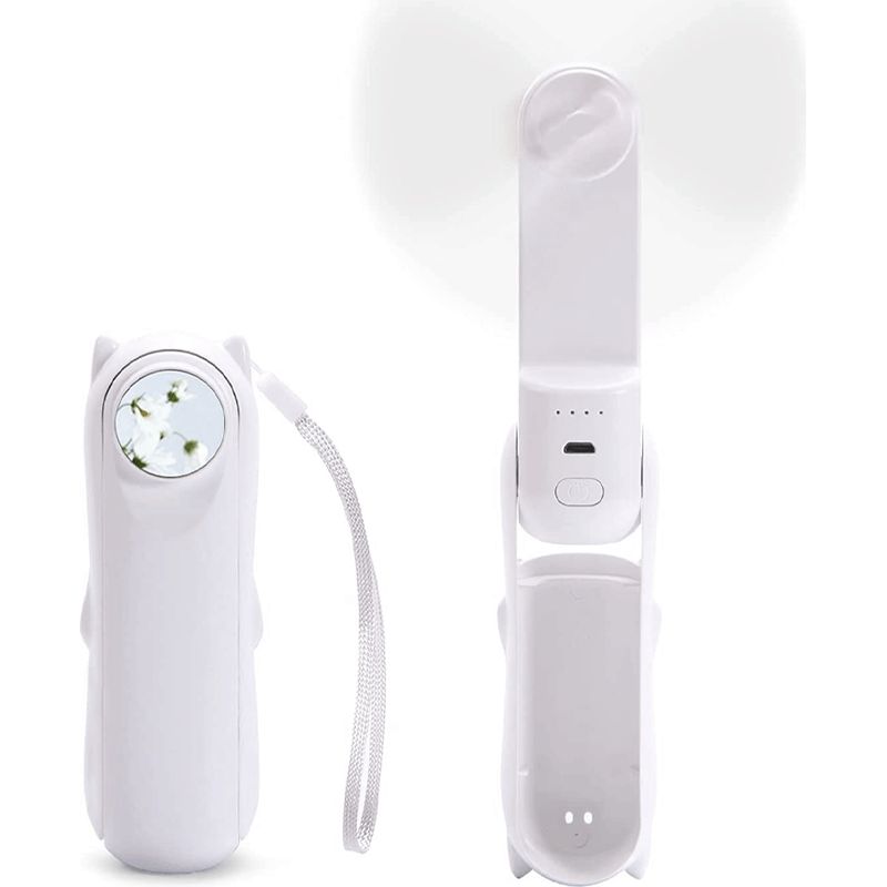 Tragbarer Mini-ventilator Mit Usb-anschluss, 3 Geschwindigkeitsstufen, 3400 U/min, 2500-mah-akku, 270° Faltbar, Robustes Tpe-gehäuse – 1 Stück