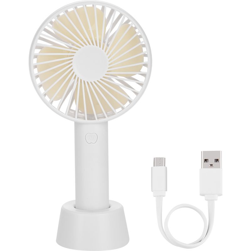 Tragbarer Ventilator – Mini-usb-ventilator Mit Bürstenlosem Motor – Für Tisch Oder Als Handventilator – 3 Geschwindigkeitsstufen – 4,5 W – 10,6 X 14 X 4,2 Cm – Weiß