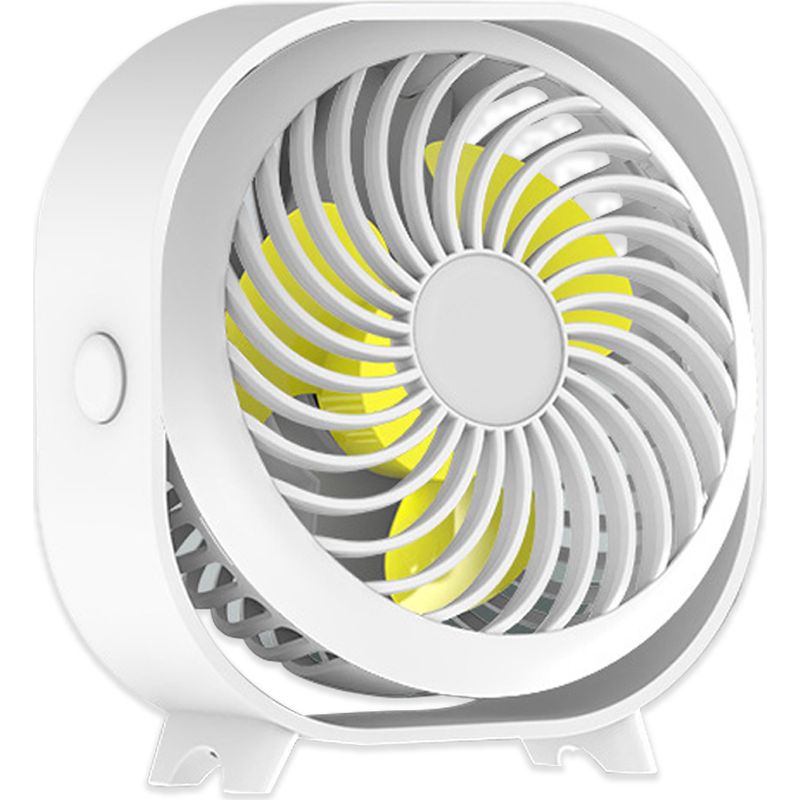 Wiederaufladbarer Tischventilator – 3 Geschwindigkeitsstufen – Integrierter 2000-mah-akku – Leise – Für Büro, Studentenwohnheim, Zuhause – 1 Stück