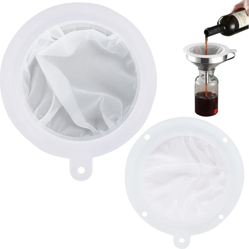 Set Mit 2 Nylonfiltern – 14 Cm Und 16 Cm – 200 Und 400 Mesh – Für Saft, Öl, Milch, Kaffee, Wein – Küche