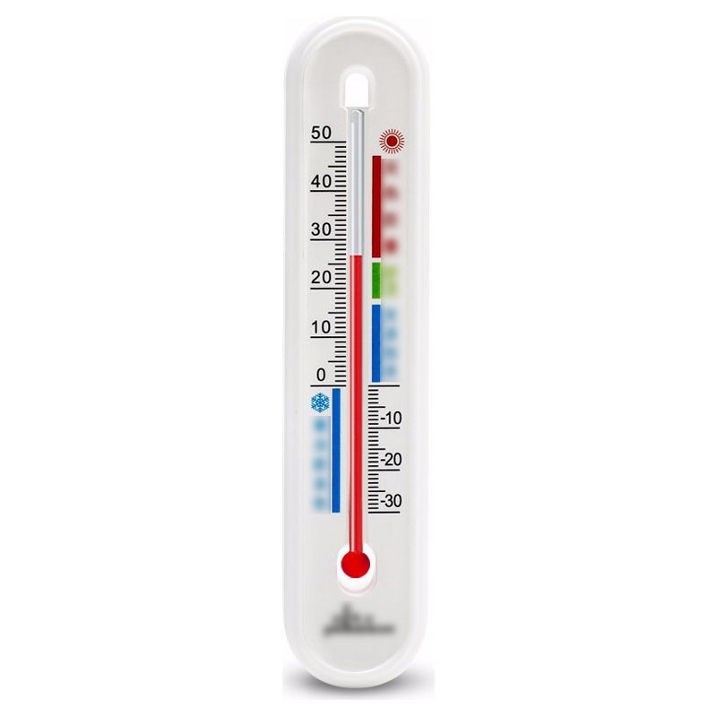 Thermometer – Für Drinnen Und Draußen – Magnetische Wandhalterung – Gut Ablesbar – Messbereich: -20 Bis 50 °c – Für Garten, Gewächshaus, Terrasse, Küche, Kühlschrank – 1 Stück