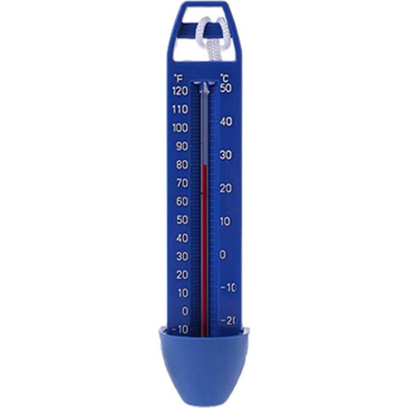 Wasserthermometer – Messbereich 0 °c Bis 50 °c – Celsius/fahrenheit-skala – Stoßfest – Für Schwimmbad, Whirlpool, Teich, Aquarium – Mit Trageband – 1 Stück