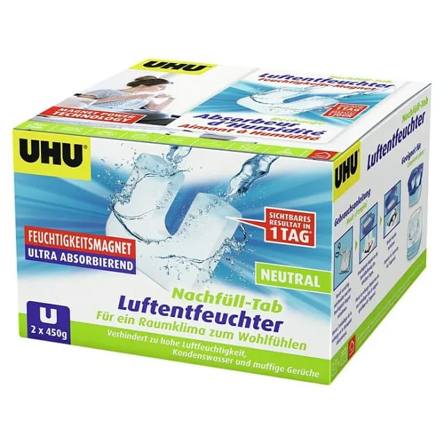 UHU Luftentfeuchter Magnet-Tabs 2x 450 g
