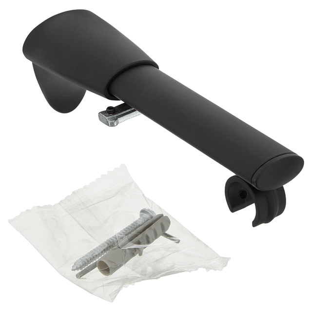 Gardinia Universalträger Memphis für 1. und 2. Lauf Ø 16 mm Schwarz-Matt