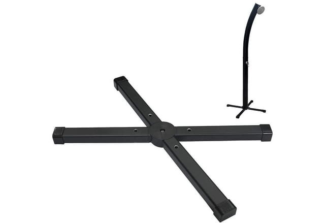 Universal Standfuß Verstellbar für Gartenduschen 10 cm x 80 cm x 80 cm Schwarz
