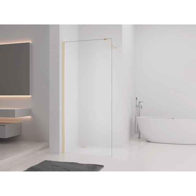 baliv Duschwand DUK-120.180 Walk-In Gold 90 cm x 200 cm x 0,8 cm
