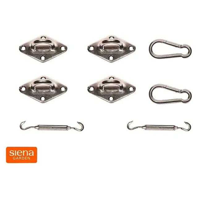 Siena Garden Befestigungs-Set Solino Silber quadratisch
