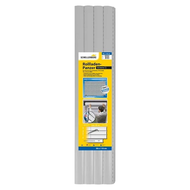 Schellenberg Rollladenpanzer Maxi PVC 110 cm x 90 cm Grau