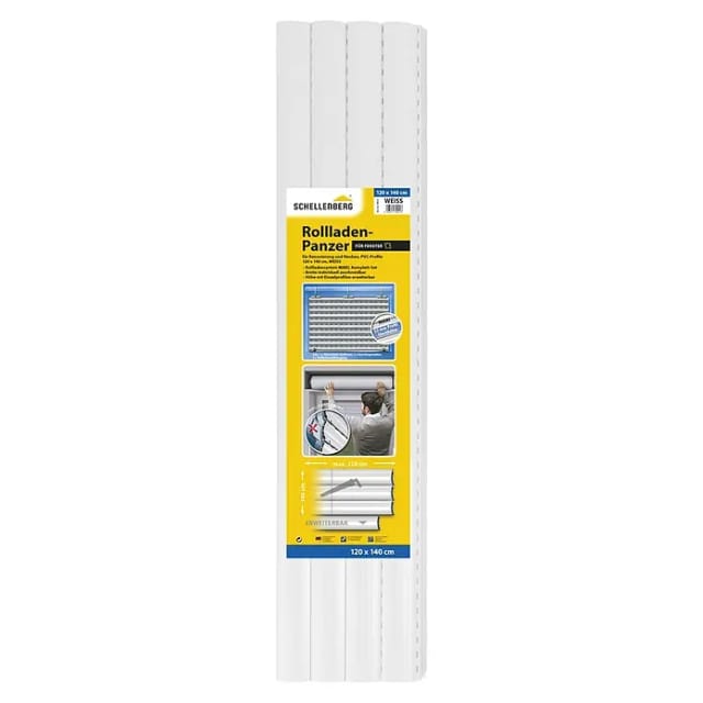 Schellenberg Rollladenpanzer Maxi PVC 140 cm x 120 cm Weiß