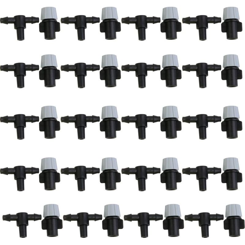 Sprinklerköpfe – 20 Stück – Hydraulikdruck 1,5 Bis 3,0 Bar – Durchflussmenge 5 Bis 10 L/h – Reichweite 0,4 Bis 0,8 M – Für Tropfbewässerungs- Und Gartensprühsysteme