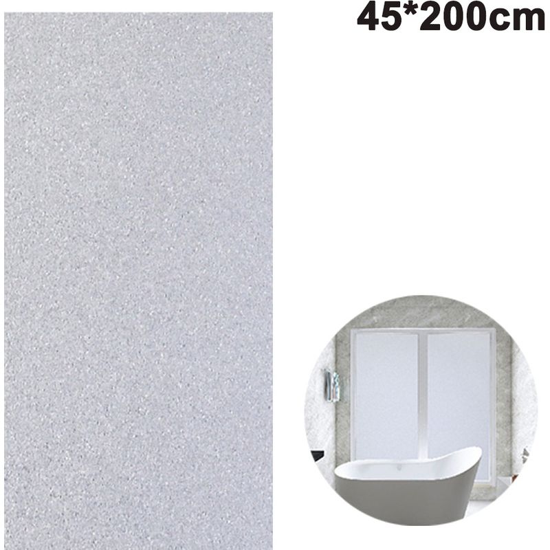 Sichtschutzfolie Für Fenster – Matte, Blickdichte Folie Ohne Klebstoff – Für Badezimmer, Büro, Schlafzimmer – 45 X 200 Cm