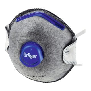 Dräger Staubmaske X-plore 1320 V Odour mit Ventil 10 Stück Grau
