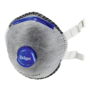 Dräger Feinstaubmaske X-plore 1330 V Odour FFP3 mit Ventil 5 Stück Grau