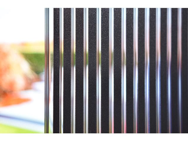 Gutta Hohlkammerplatte Zebra Anthrazit 2500 mm x 980 mm x 16 mm Polycarbonat