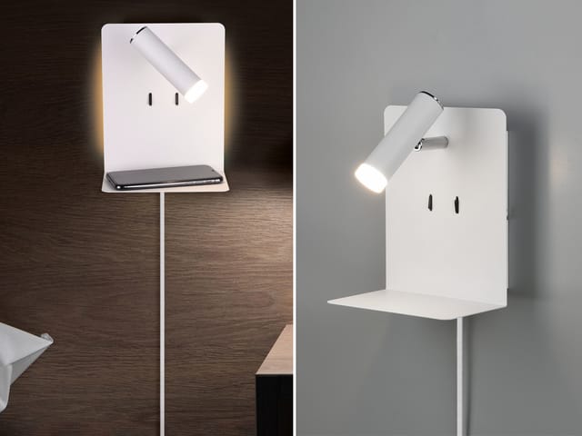 Trio LED-Wandleuchte Element Weiß Matt Metall