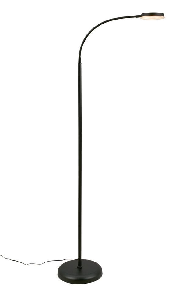 Brilo LED-Stehleuchte Megg Schwenkbar Dimmbar Touch Schwarz 21 x 150 cm