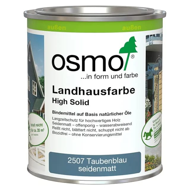 Osmo Landhausfarbe Taubenblau 750 ml