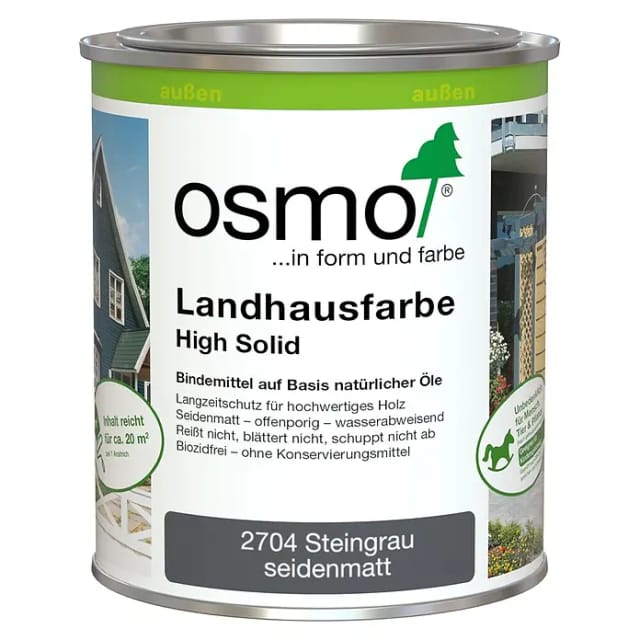 Osmo Landhausfarbe Steingrau 750 ml