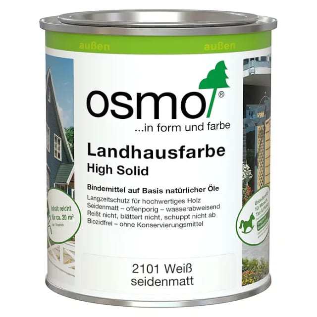 Osmo Landhausfarbe Weiss 750 ml