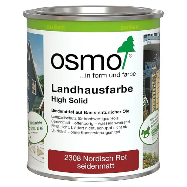 Osmo Landhausfarbe Nordisch Rot 750 ml