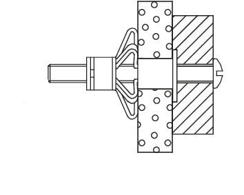 Fischer Hohlraum-Metalldübel HM 4 x 45 S K mit metrischer Schraube je 4 Stück